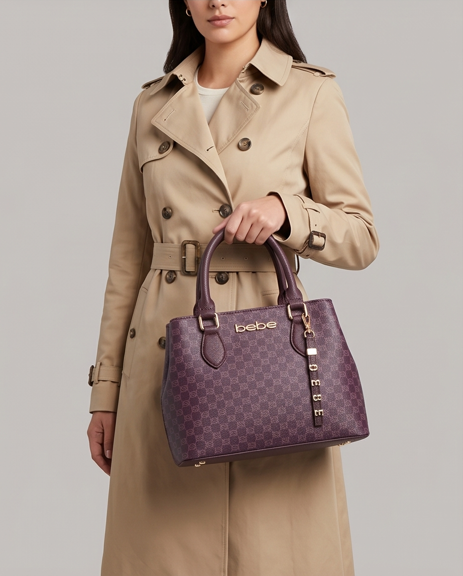 Adela Small Satchel w/wallet in Burgundy