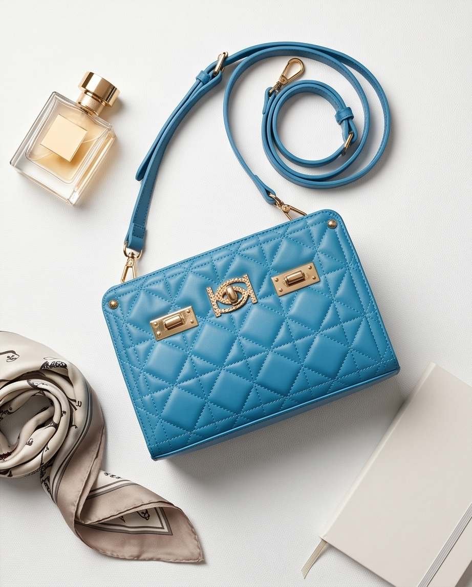Tilda Satchel in Capri Blue