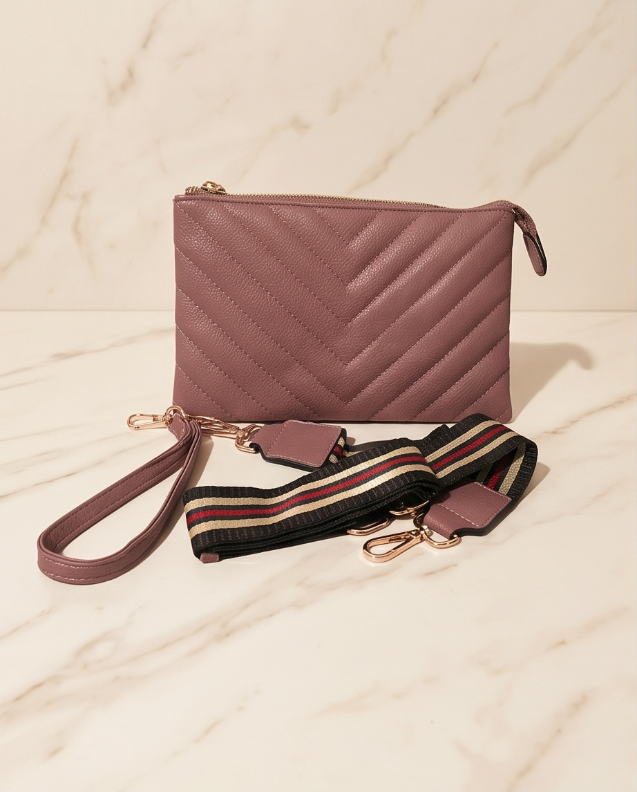 Isabelle crossbody in Mauve