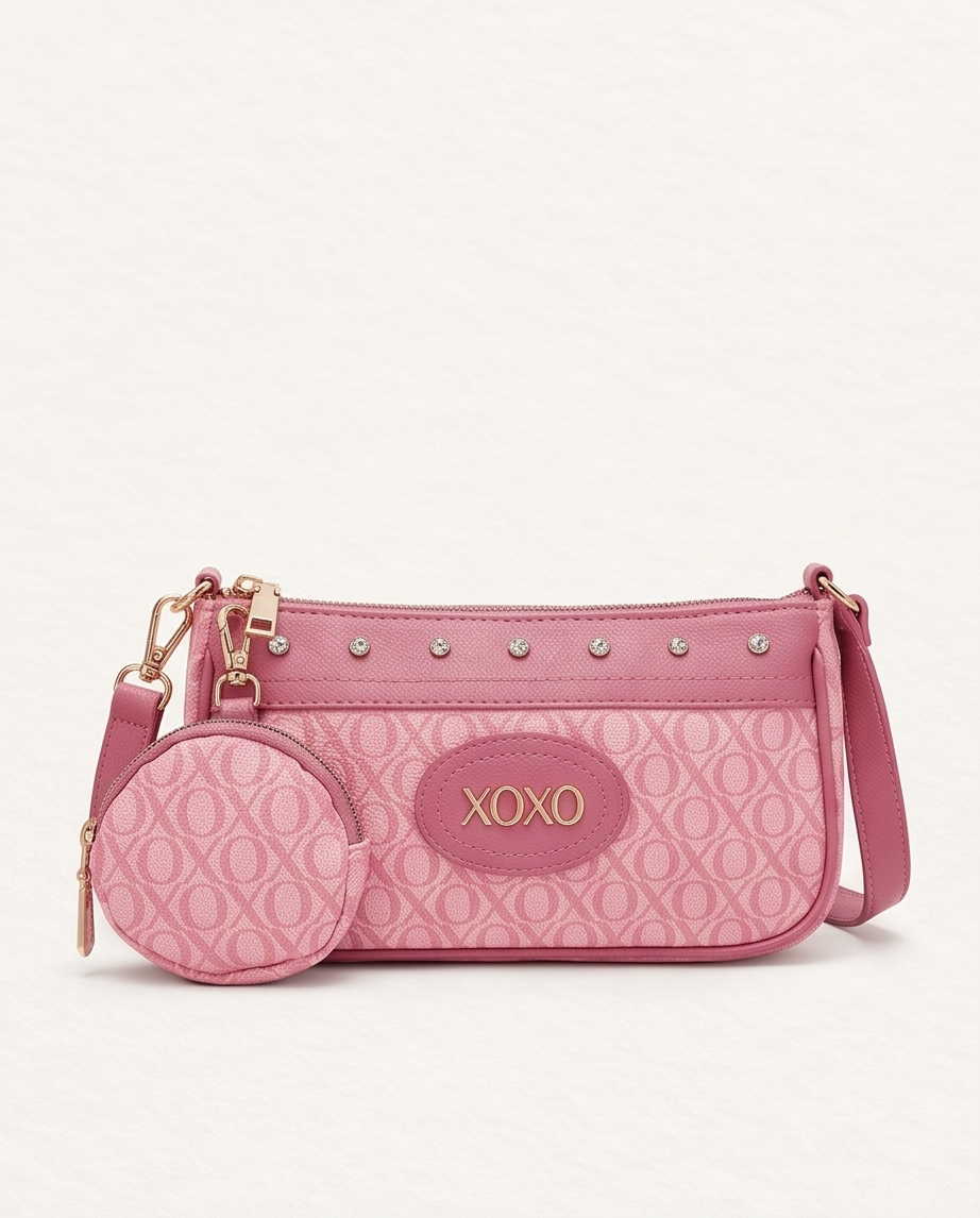 XOXO Dark Pink crossbody w/coin pouch