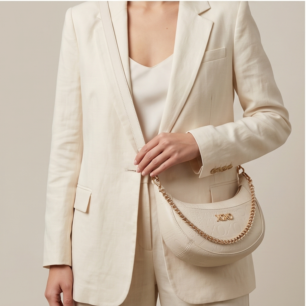 Xoxo Monogram Crossbody in White