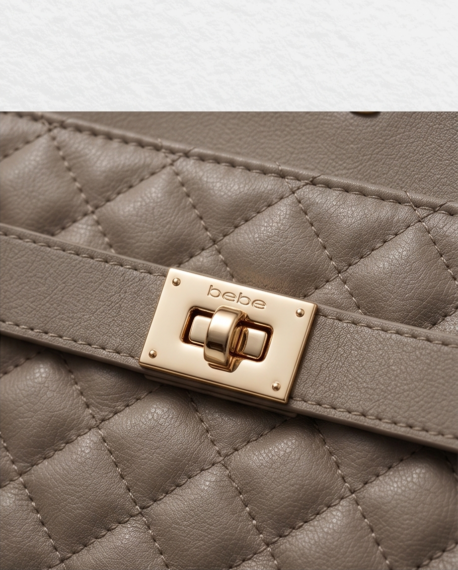 Alex Quilted Satchel w/cc in Taupe