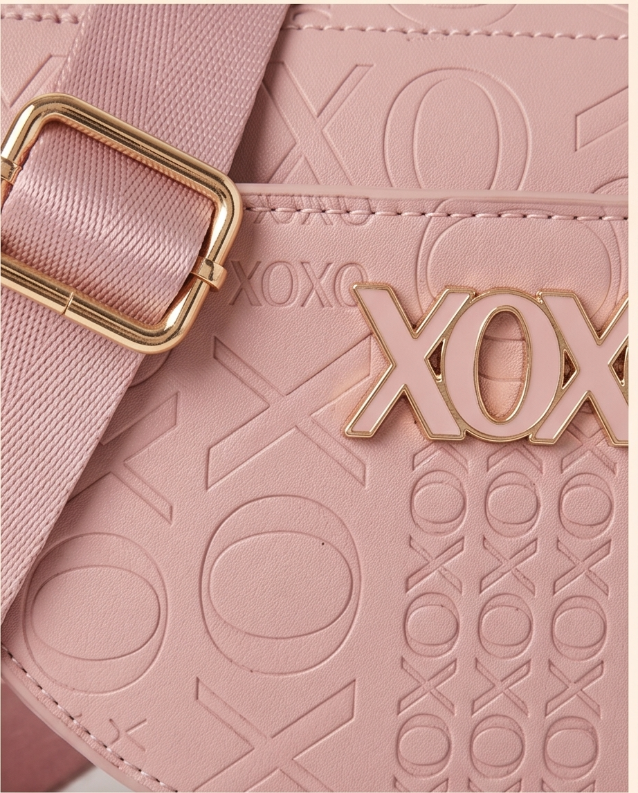 XOXO Pink Moon Shape Crossbody