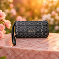 Ariyah Logo printed trifold Wallet in Black