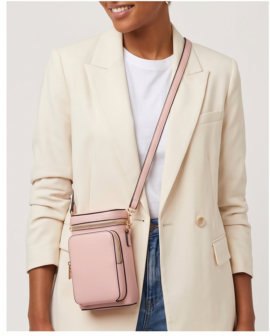 Isabelle phone crossbody in pink