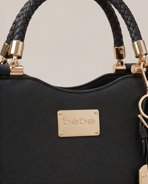 Bebe Yolanda Saffiano satchel in Grey