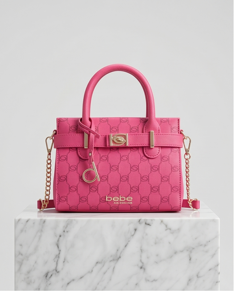 Evie Logo small Satchel in Orchid