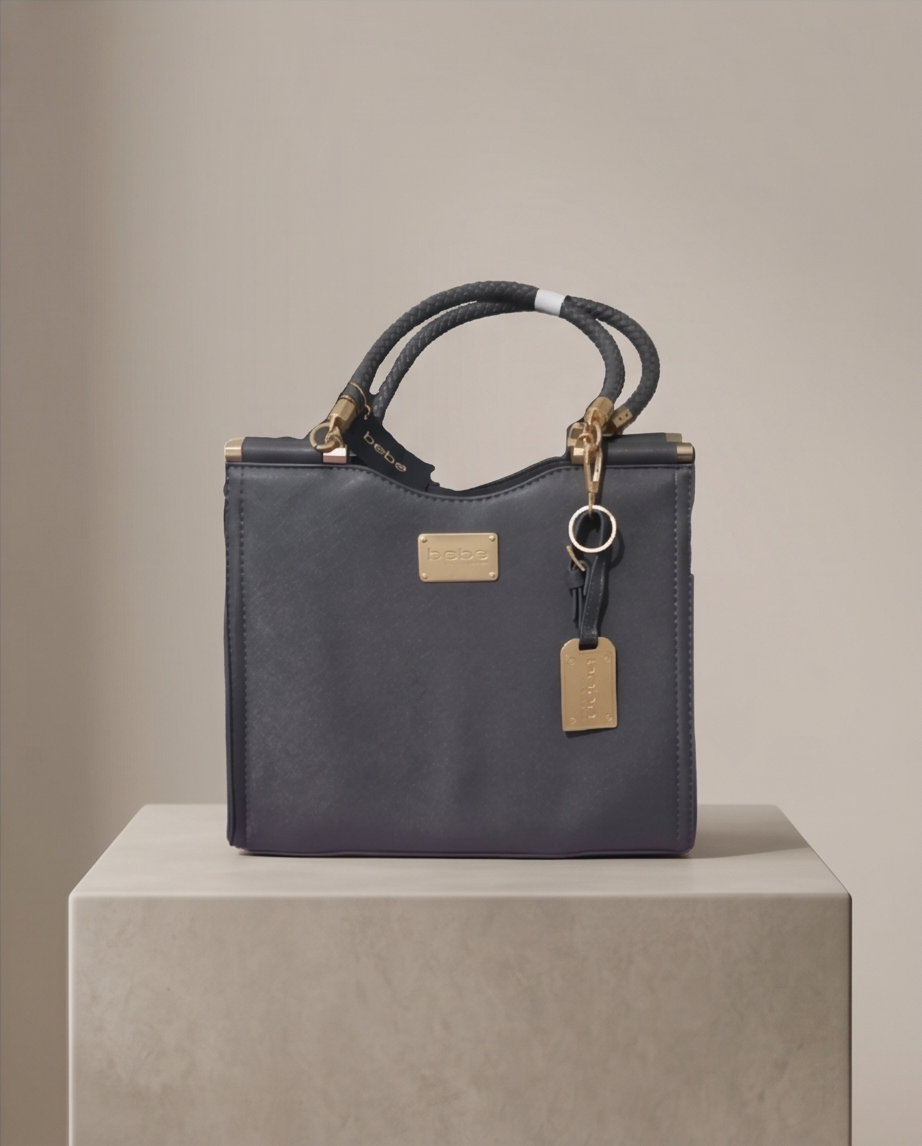 Bebe Yolanda Saffiano satchel in Grey