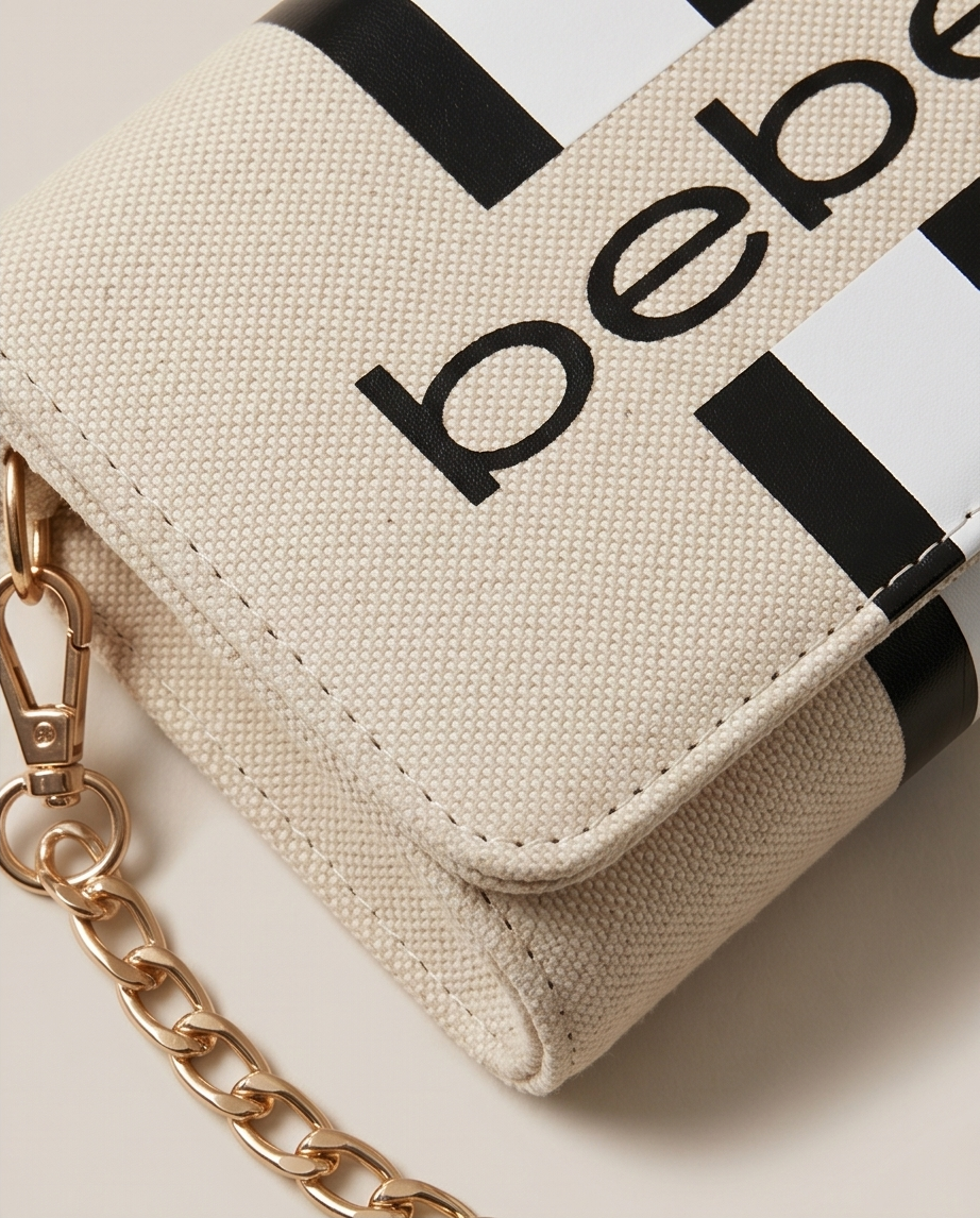 Paisley Canvas crossbody in black