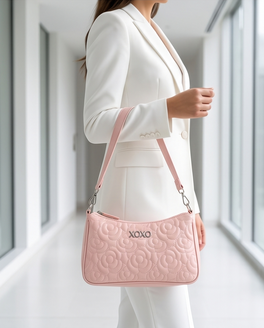 XOXO pink floral crossbody