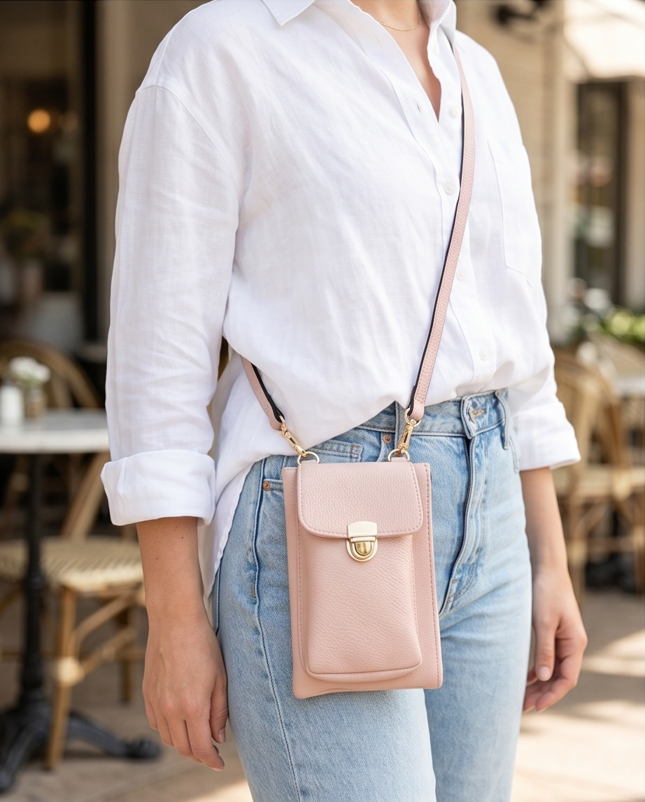 Isabelle Pink Phone Crossbody Case