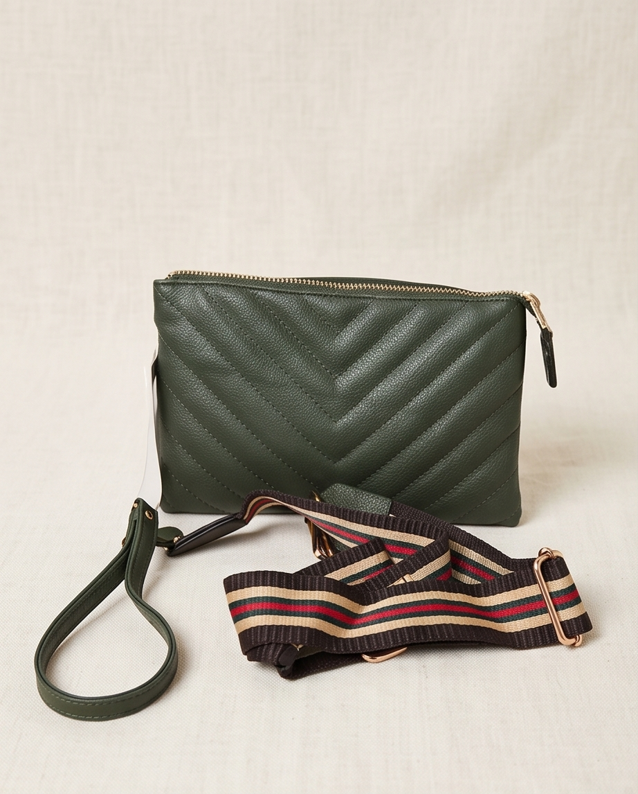 Isabelle Crossbody in Hunter Green