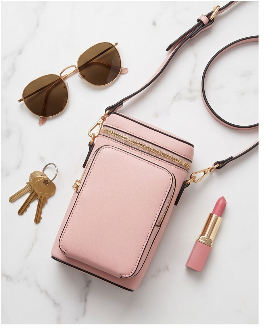 Isabelle phone crossbody in pink