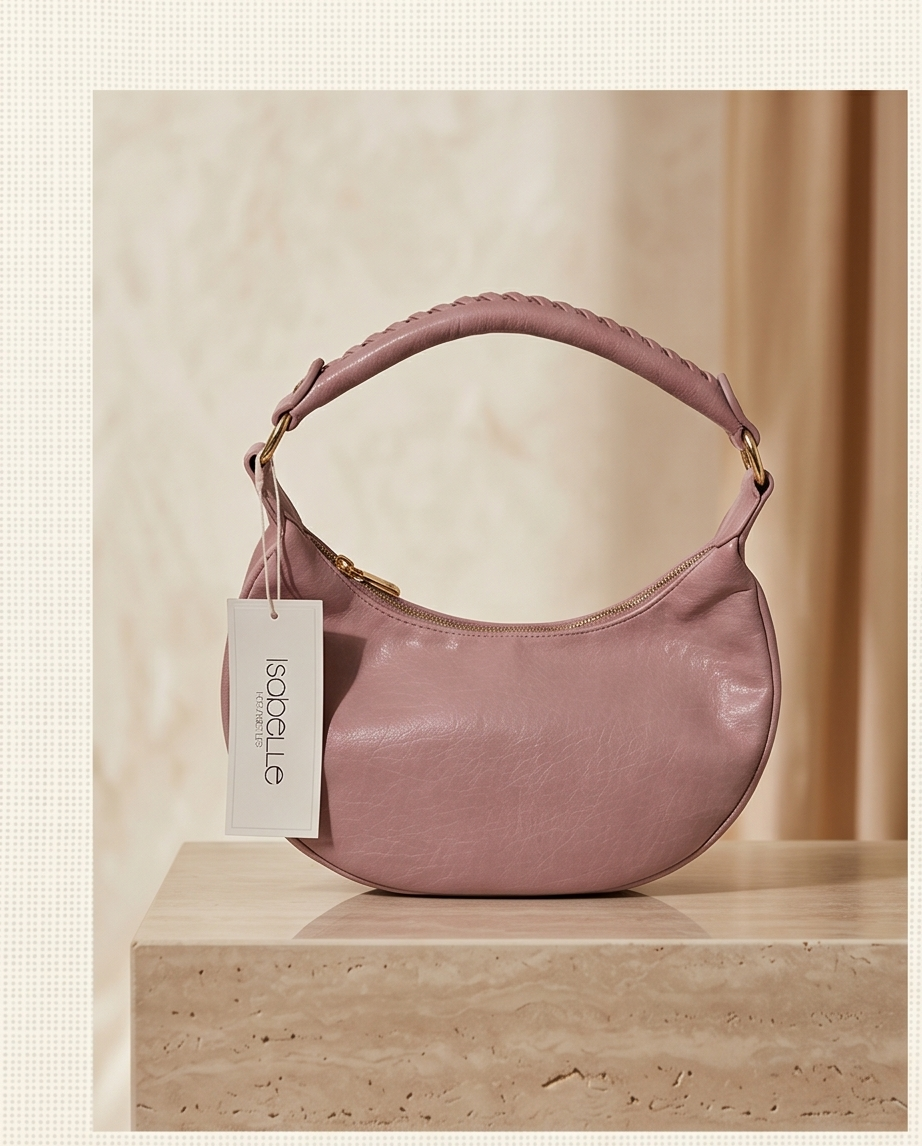 Isabelle pink hobo bag