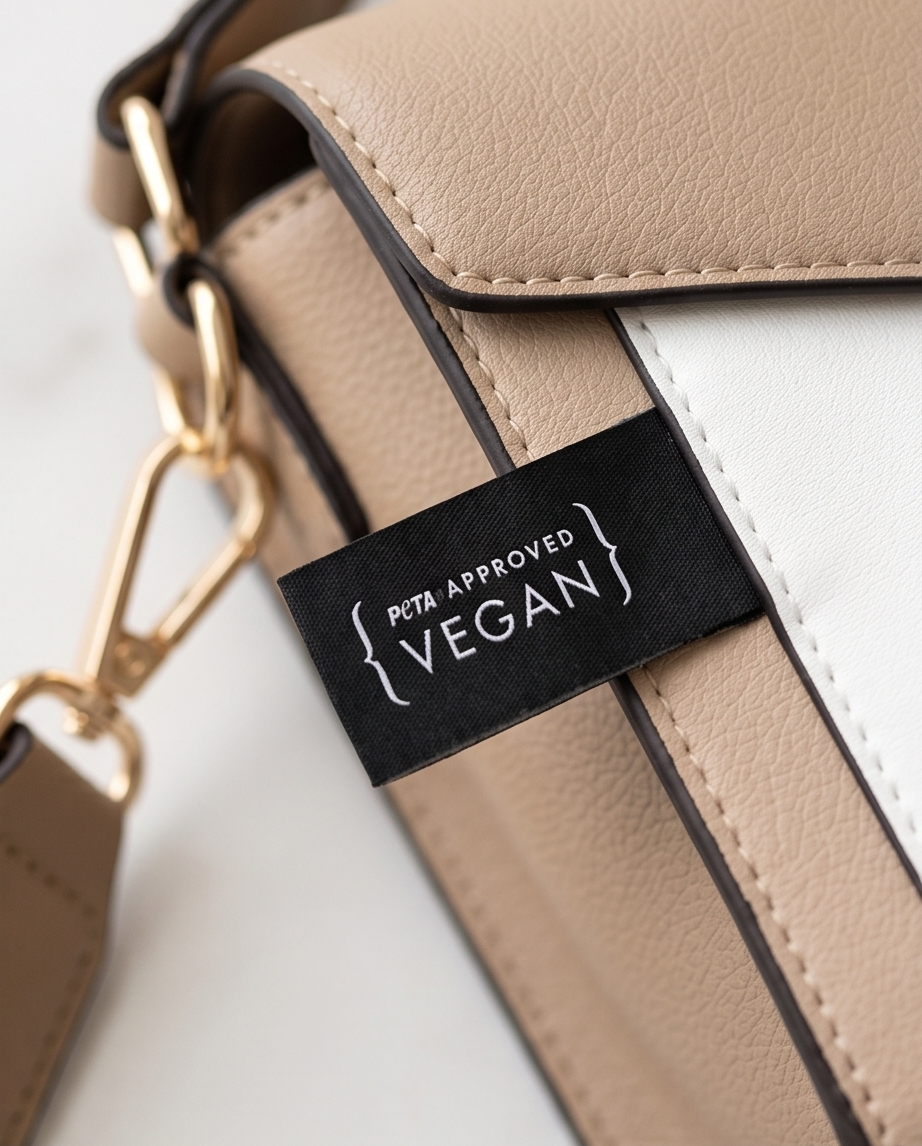 Isabelle classic crossbody in Beige and white