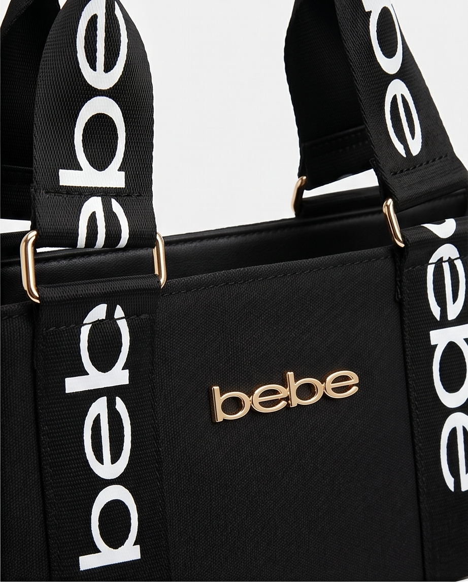 Hana Canvas top handle Crossbody in Black
