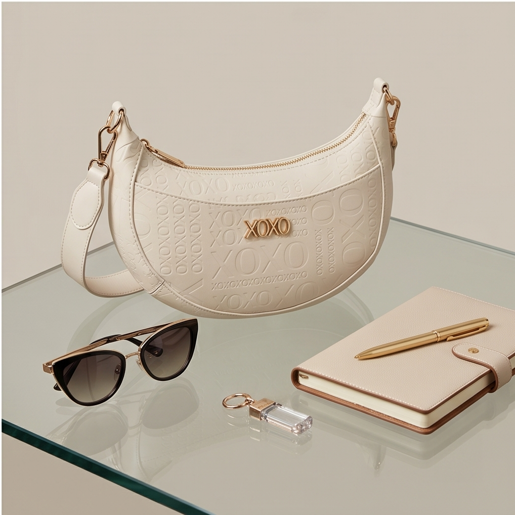 Xoxo Monogram Crossbody in White