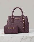 Adela Small Satchel w/wallet in Burgundy