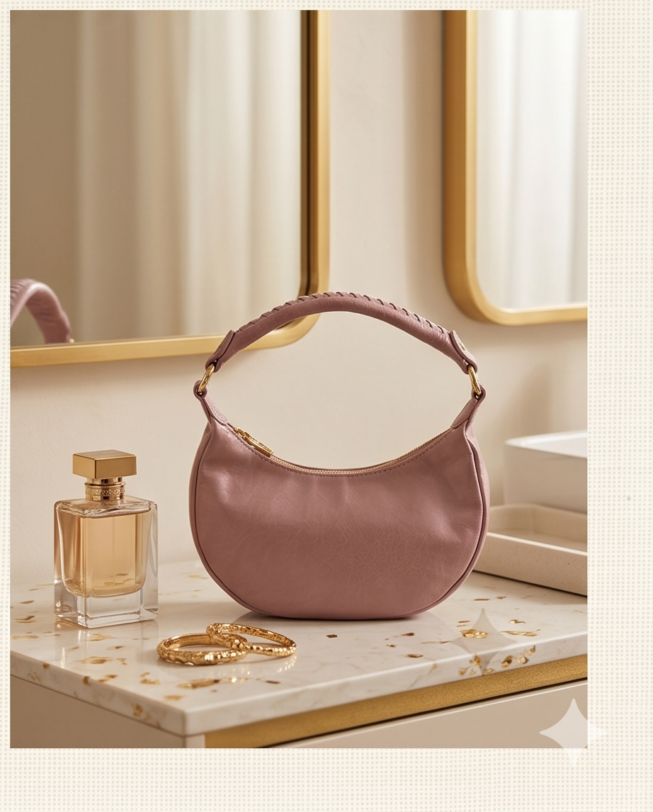 Isabelle pink hobo bag