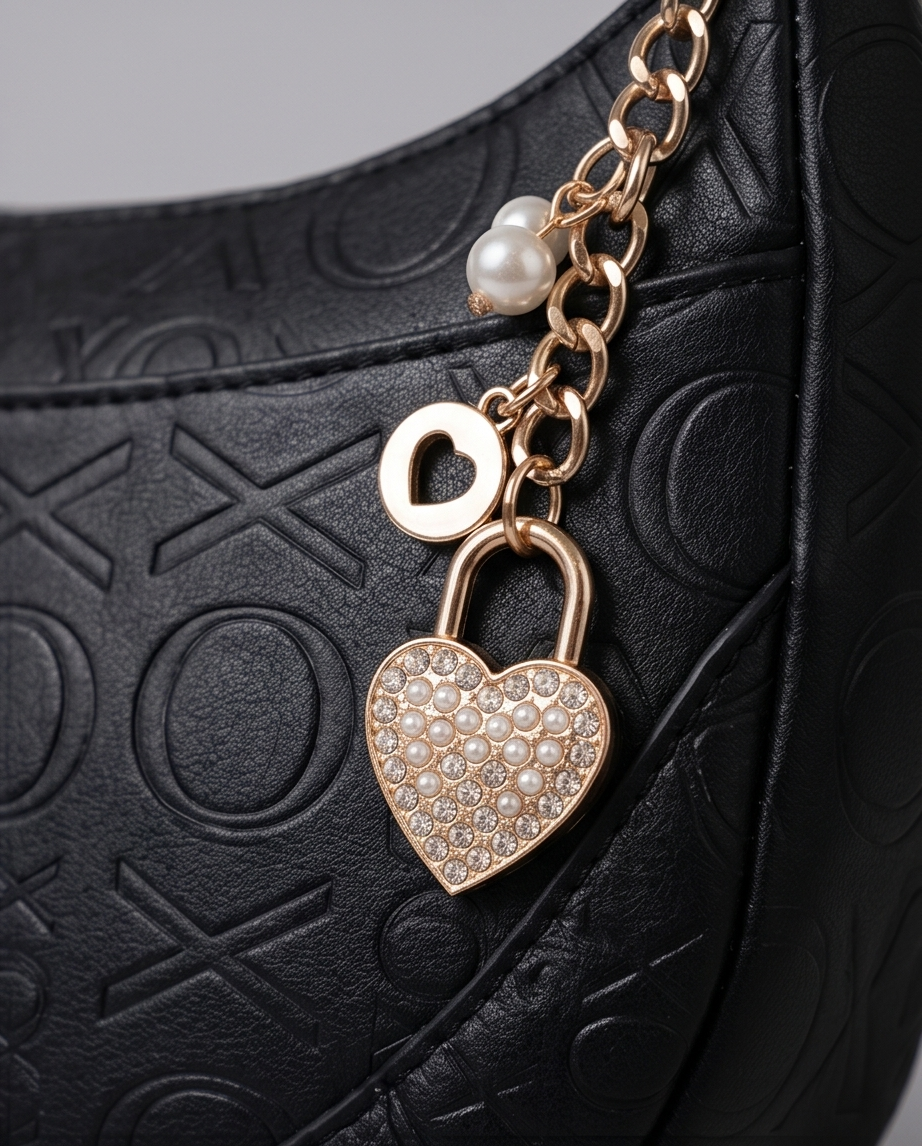 Xoxo Monogram Crossbody in Black