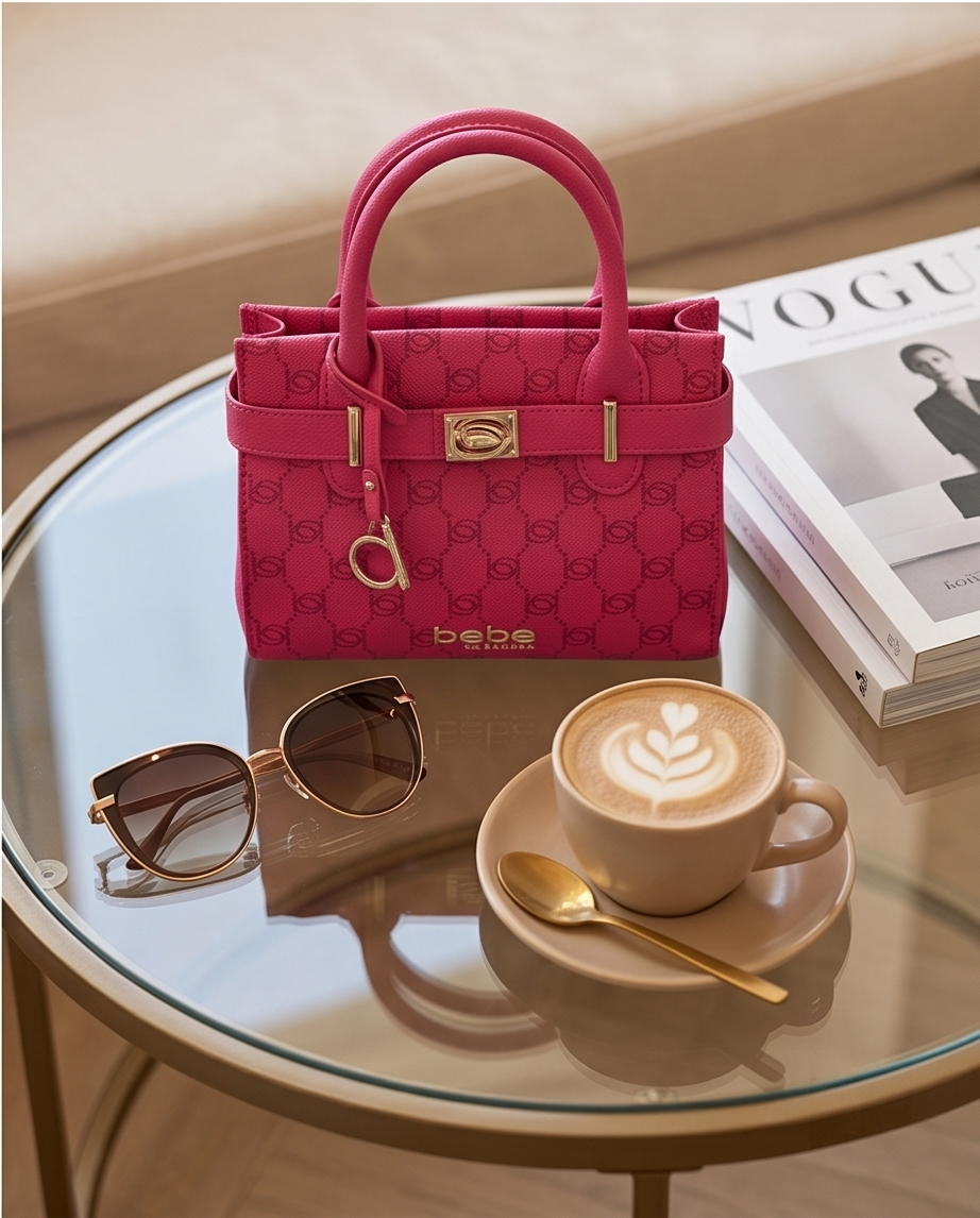Evie Logo small Satchel in Orchid