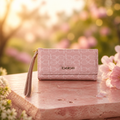 Ariyah Logo printed trifold Wallet in Blush