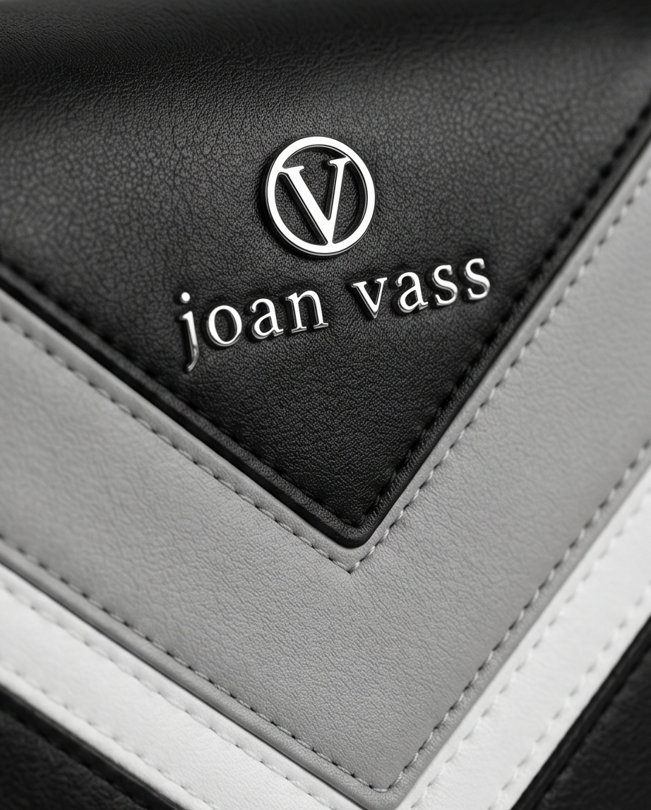 Joan Vass -- Medford Shoulder Bag (Black/Grey/White)