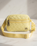 Quilted yellow crossbody bag by Designer Nicole Miller