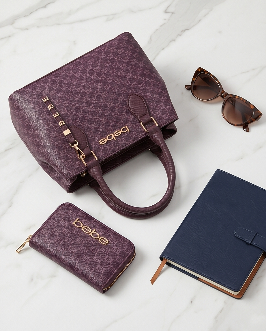 Adela Small Satchel w/wallet in Burgundy