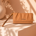 Sage Trifold Wallet in Tangerine