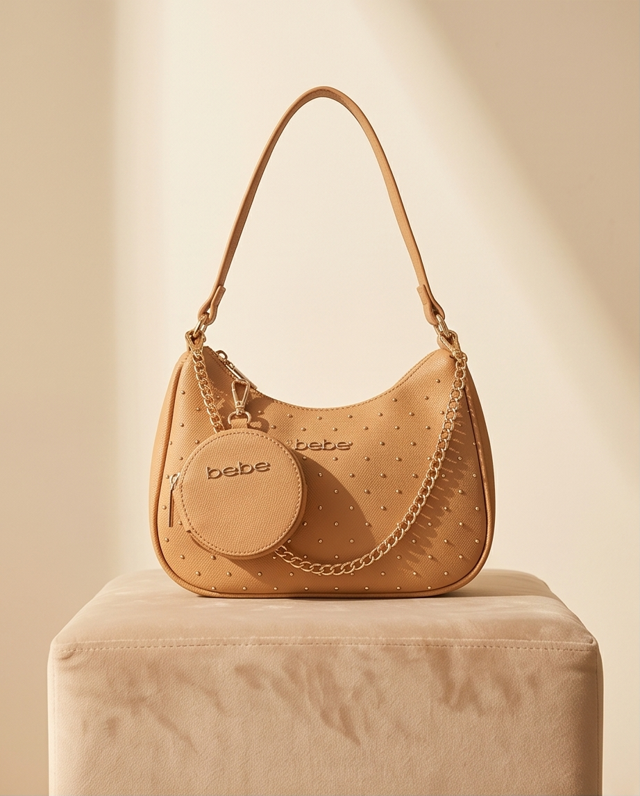 Sagan Studded Crossbody W/cc in Camel