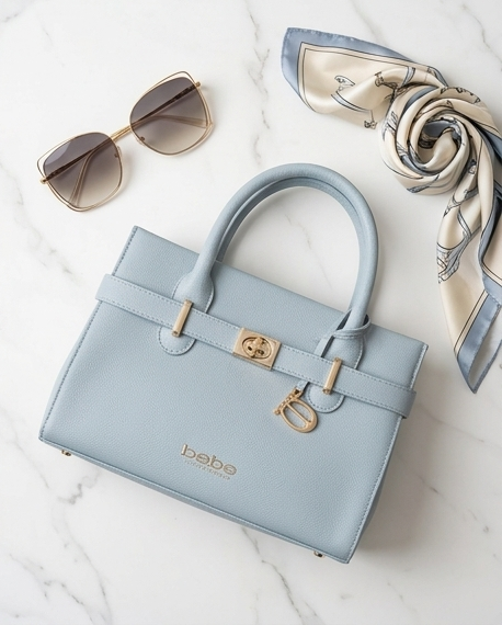 Evie satchel in Light Blue