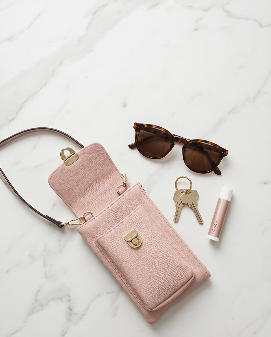 Isabelle Pink Phone Crossbody Case