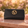 Joann Vass Black Trifold Wallet