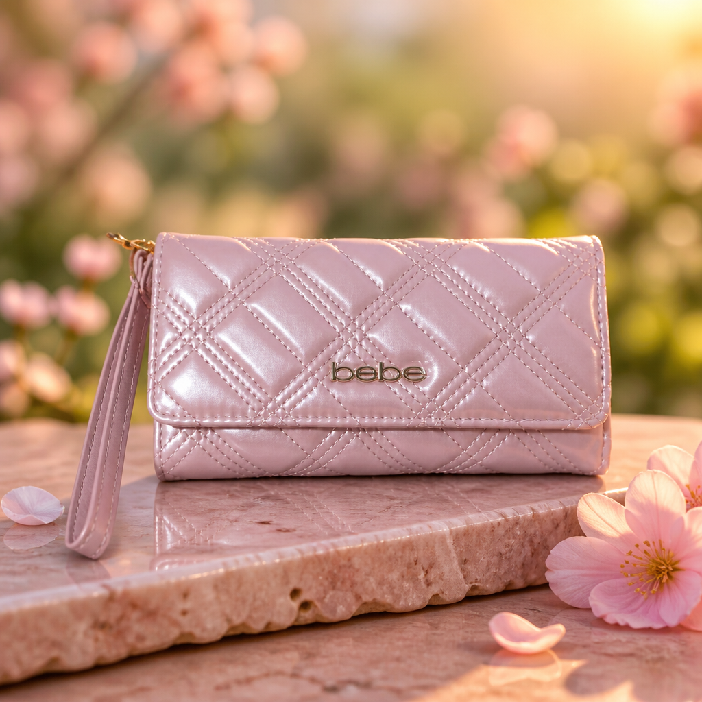 Cameron BShine trifold Wallet in Blush