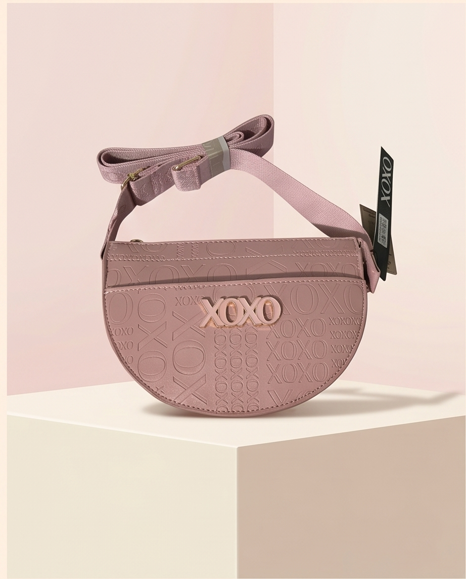 XOXO Pink Moon Shape Crossbody