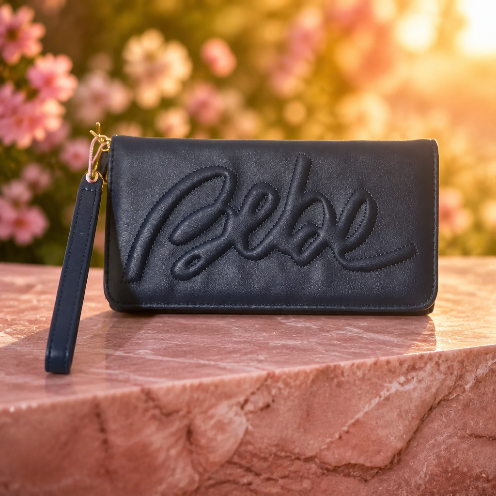 Louisa Trifold Wallet in Navy