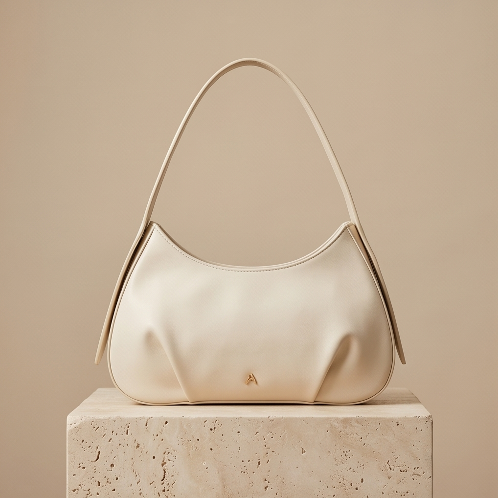 Izzy & Ali (cream) hobo style bag with crossbody strap.