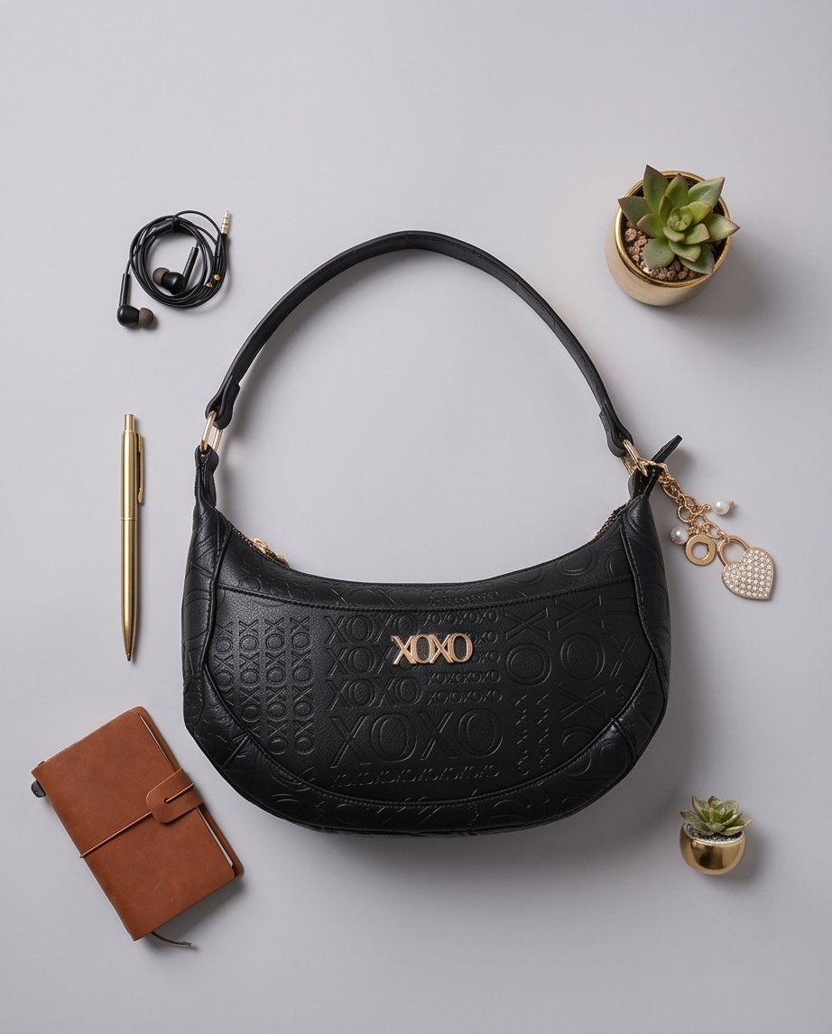 Xoxo Monogram Crossbody in Black