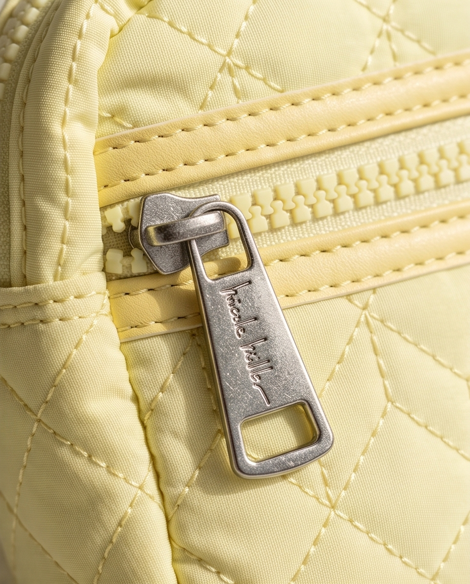 Quilted yellow crossbody bag by Designer Nicole Miller
