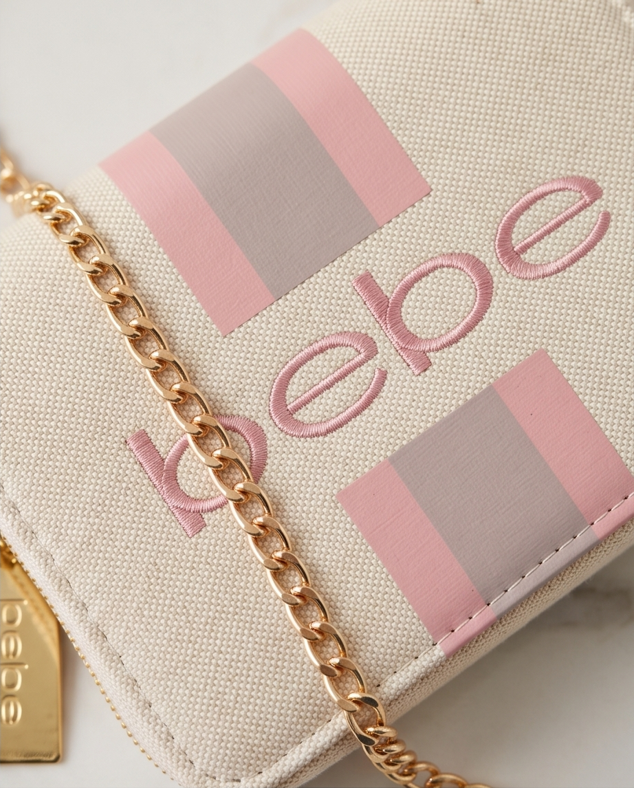 Paisley Canvas crossbody in Powder Pink