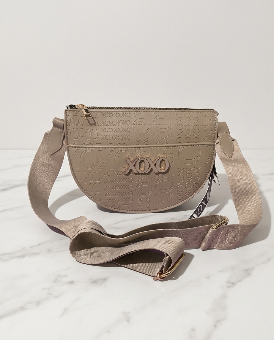 XOXO Taupe Moon Shape Crossbody